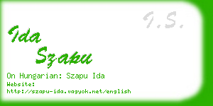 ida szapu business card